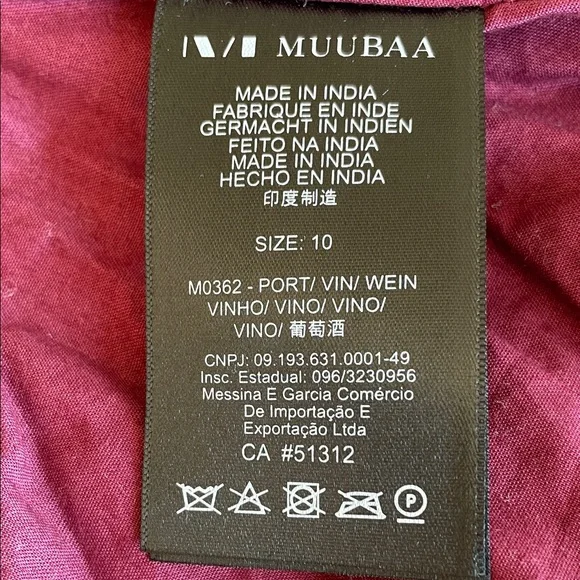 Muubaa Stunning Burgundy Leather Jacket 6 US - Picture 7 of 8